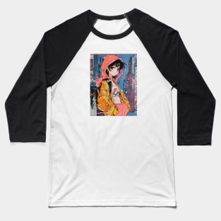 Anime Girl Retro City Baseball T-Shirt